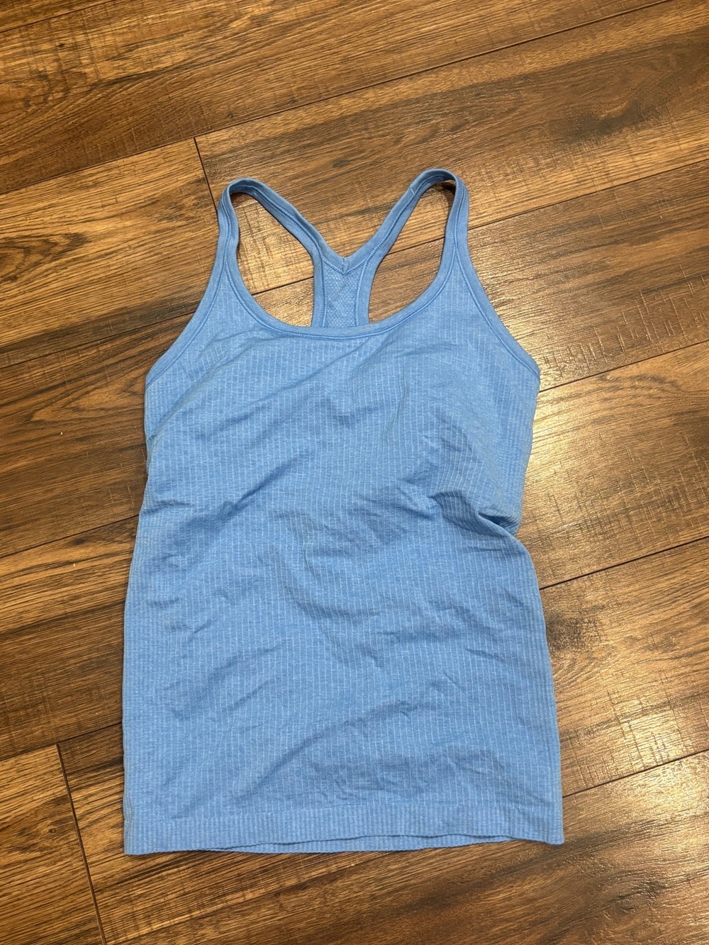 lululemon athletica Light Blue Ribbed Racerback Tank